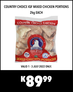 COUNTRY CHOICE IQF MIXED CHICKEN PORTIONS 2kg EACH, K89,99