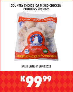 COUNTRY CHOICE IQF MIXED CHICKEN PORTIONS 2kg each, K99.99