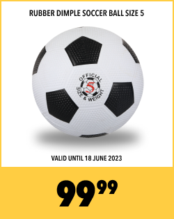 RUBBER DIMPLE SOCCER BALL SIZE 5, 99,99