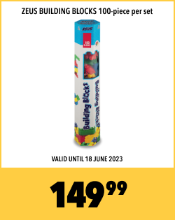 ZEUS BUILDING BLOCKS 100-PIECE PER SET, 149,99