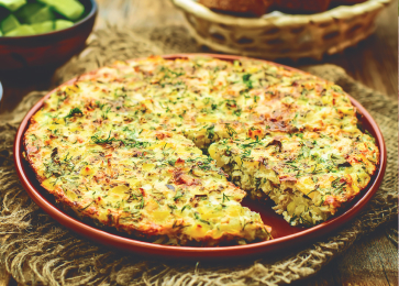 Chicken and Pea Frittata