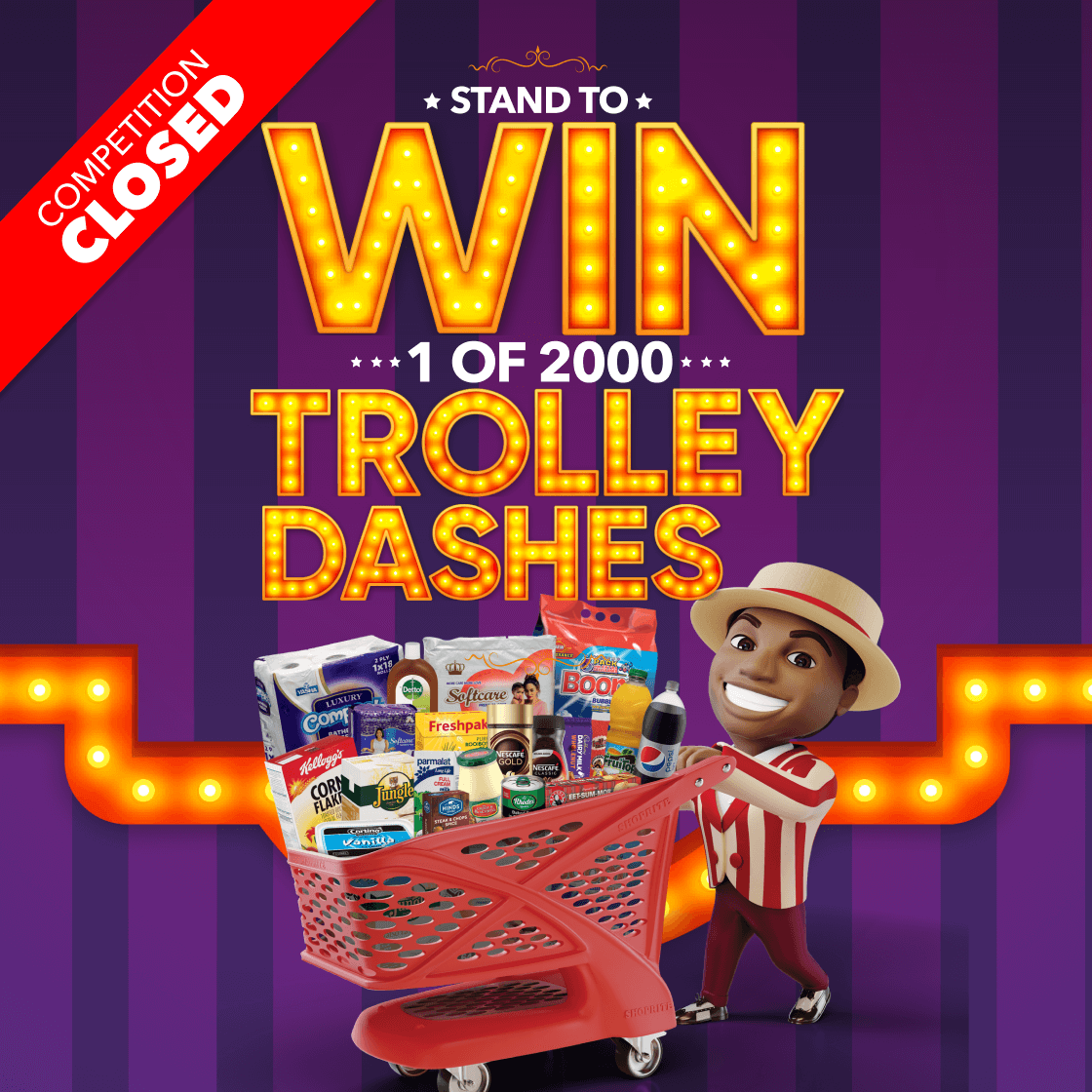 STAND TO WIN 1 OF 2000 TROLLEY DASHES