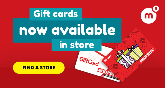 Gift cards available in Store