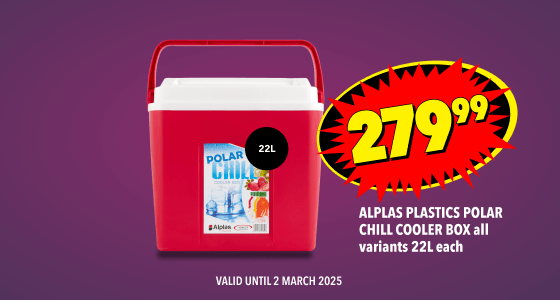 ALPLAS PLASTIC POLAR CHILL COOLER BOX all variants 22L each, 279.99