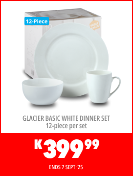 GLACIER BASIC WHITE DINNER SET 12-PIECE PER SET, K399,99