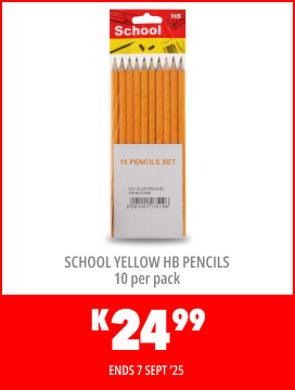 SCHOOL YELLOW HB PENCILS 10 PER PACK