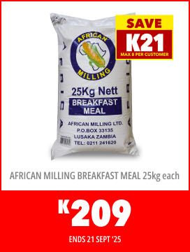 AFRICAN MILLING BREAKFAST MEAL 25kg EACH 