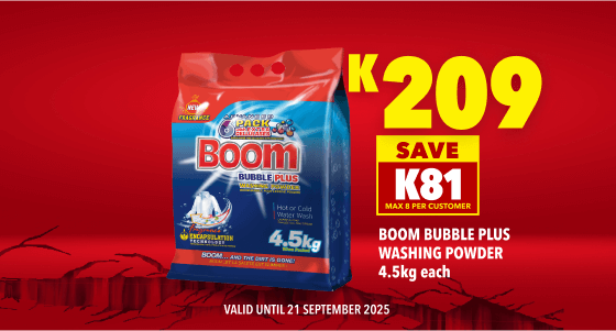 BOOM BUBBLE PLUS WASHING POWDER  4.5kg EACH